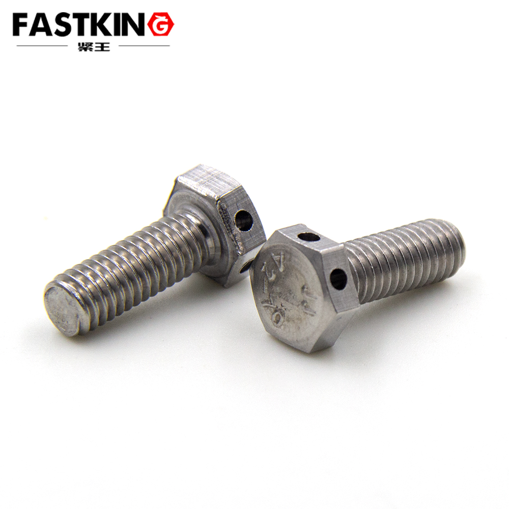 Hexagon Bolts with Wire Holes On Head